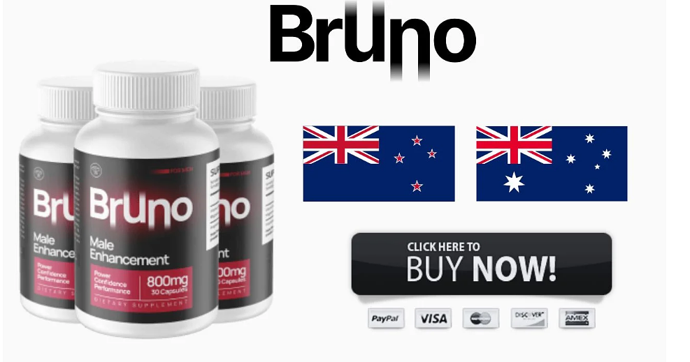 Bruno Male Enhancement supplement bottle for Australia and New Zealand
